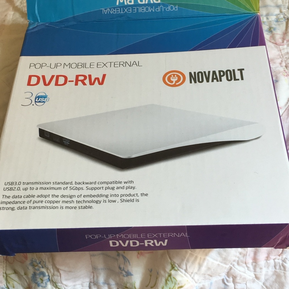 LG Pop-Up Mobile External DVD-RW - White and Black